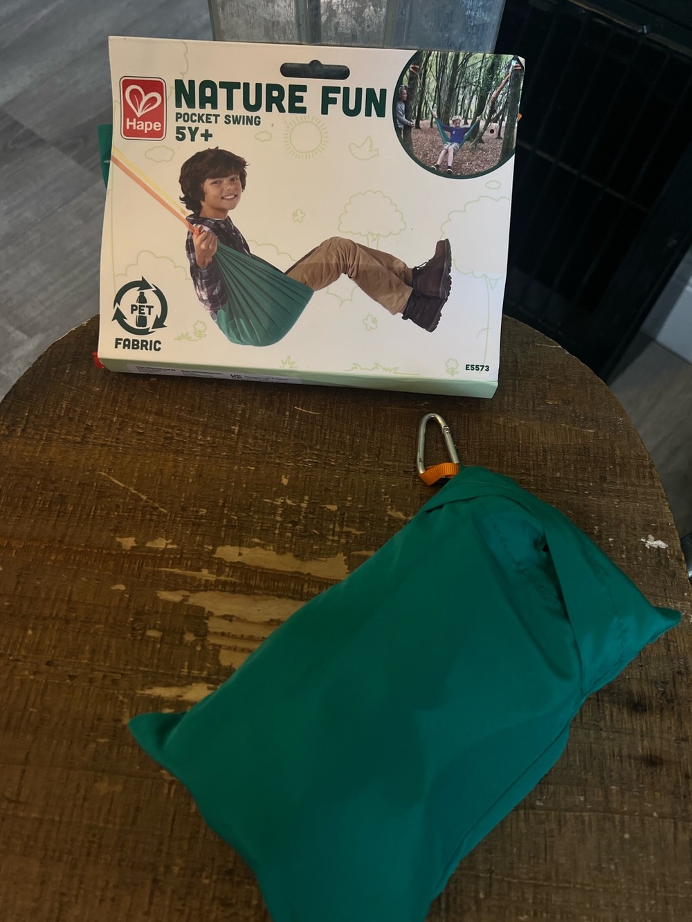 Hape Nature Fun Pocket Swing — Green Kids Swing